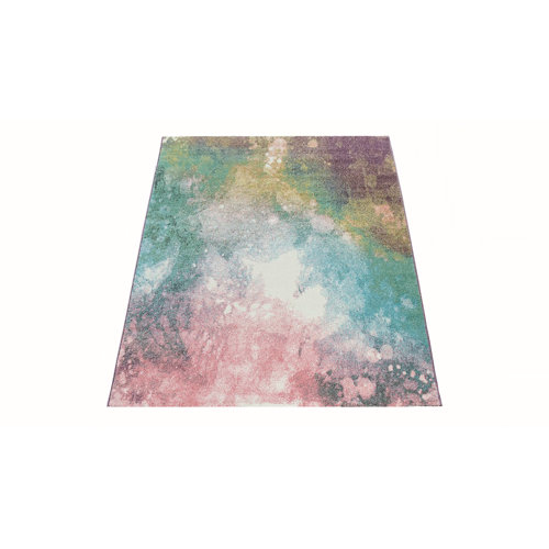 Wade Logan Sebuh Flatweave Pink/Blue/Yellow Rug & Reviews Wayfair.co.uk